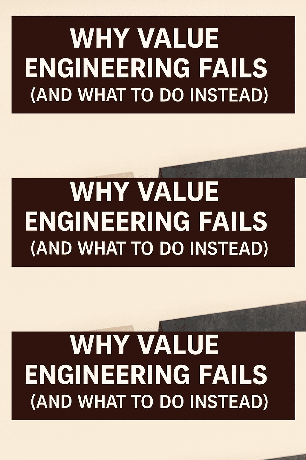 Why Value Engineering Fails (and What to Do Instead)
